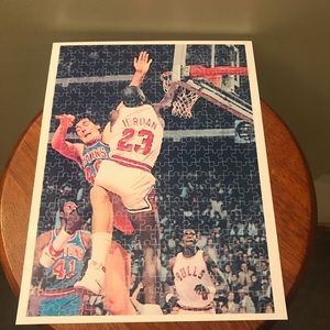 MICHAEL AIR JORDAN 8.5x11 BULLS VINTAGE GLOSSY PUZZLE DESIGN WALL/LOCKER POSTER!